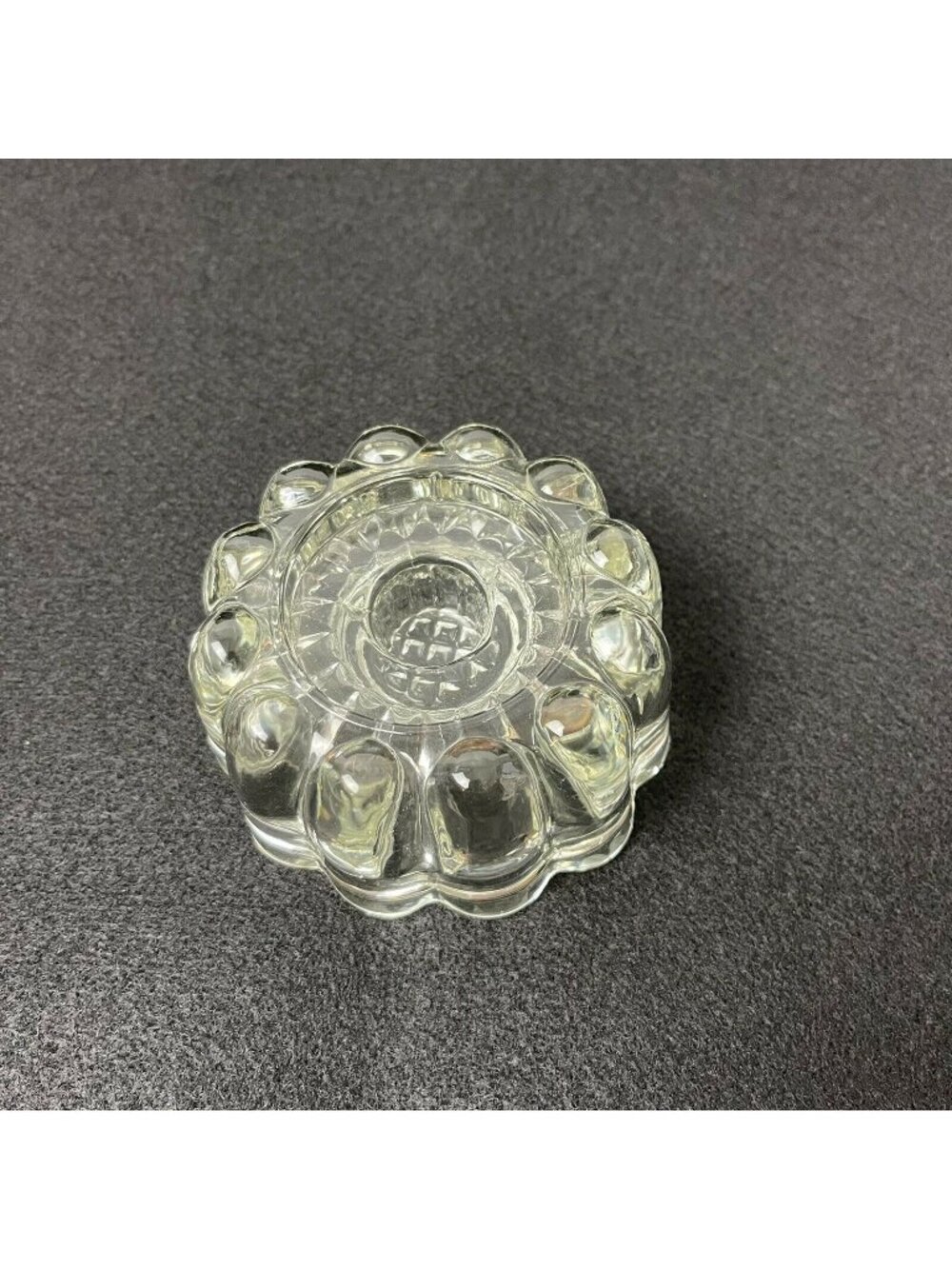 Princess House Reversible 3 Way Clear Glass Candle Holder Approx. 4 in